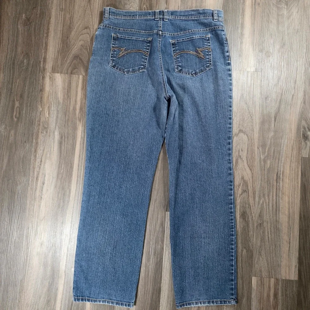 Gloria Vanderbilt Amanda High Rise Tapered Jeans Medium Wash Blue Womens Size 12